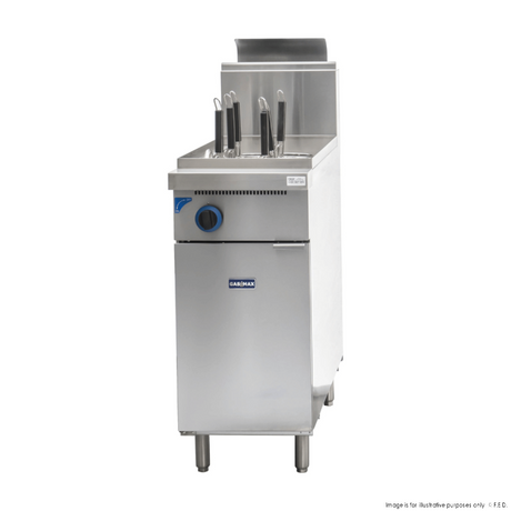 PC150-6 – V Pan Natural Gas 6 Baskets Pasta and Noodle Cooker - Cafe Supply