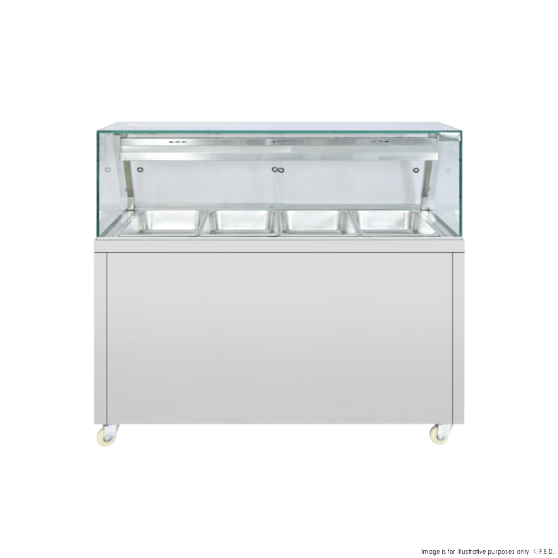 Thermaster Wet and Dry Bain Marie Display 4x1/1 GN Pans PG150FE-XG - Cafe Supply