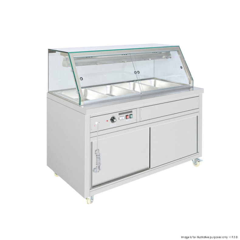 Thermaster Wet and Dry Bain Marie Display 4x1/1 GN Pans PG150FE-XG - Cafe Supply