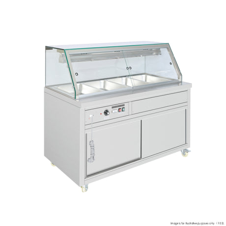 Thermaster Wet and Dry Bain Marie Display 4x1/1 GN Pans PG150FE-XG - Cafe Supply