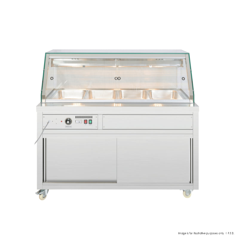 Thermaster Wet and Dry Bain Marie Display 4x1/1 GN Pans PG150FE-XG - Cafe Supply