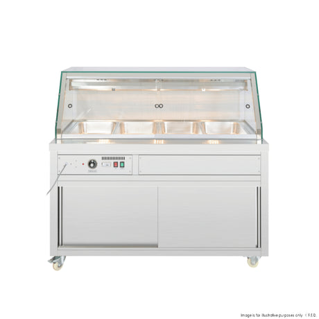 Thermaster Wet and Dry Bain Marie Display 4x1/1 GN Pans PG150FE-XG - Cafe Supply