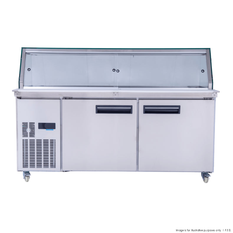 Thermaster Cold Salad & Noodle Bar 5×1/1 GN Pans – PG180FA-XG - Cafe Supply