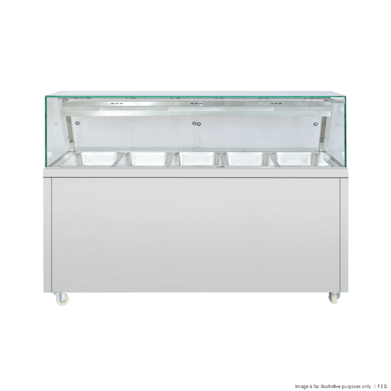 Thermaster Wet and Dry Bain Marie Display 5x1/1 GN Pans PG180FE-XG - Cafe Supply