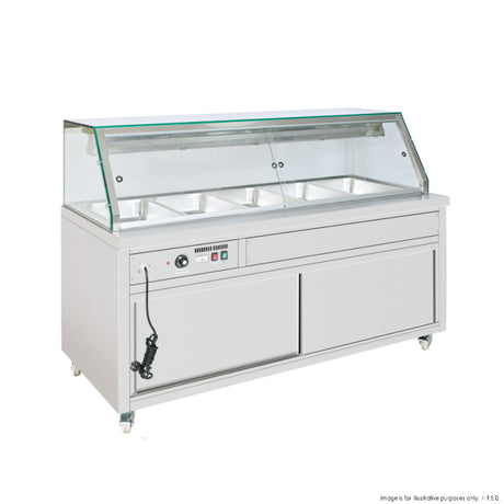 Thermaster Wet and Dry Bain Marie Display 5x1/1 GN Pans PG180FE-XG - Cafe Supply