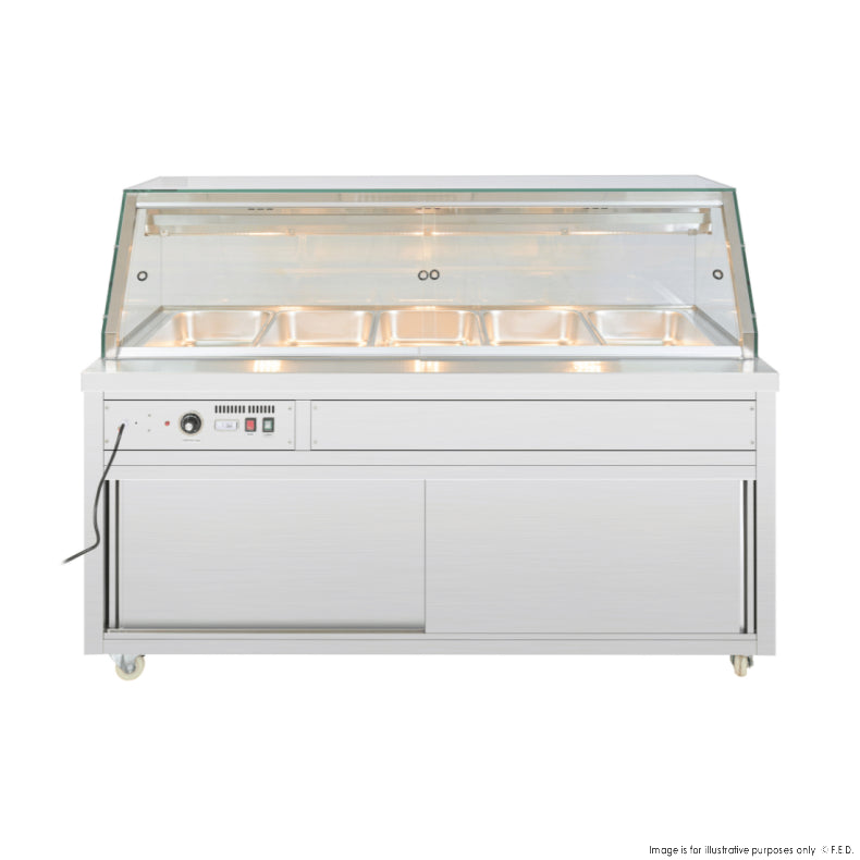 Thermaster Wet and Dry Bain Marie Display 5x1/1 GN Pans PG180FE-XG - Cafe Supply