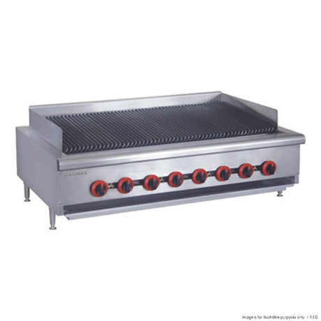 QR-48ELPG Natural Gas 8 Burner Char Grill Top - Cafe Supply