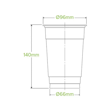 600ml Clear BioCup - Cafe Supply