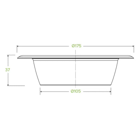20 Pack - 500ml White BioBowl - Cafe Supply