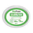10 Pack - 31cm / 12" White BioPlates in Plastic Sleeves - Cafe Supply