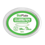 10 Pack - 31cm / 12" White BioPlates in Plastic Sleeves - Cafe Supply