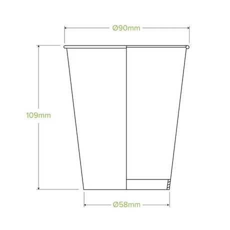 25 Pack - 12oz Cold Paper BioCup - Cafe Supply