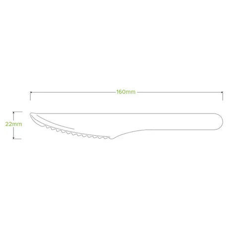 10 Pack - 16cm Wooden Knife In Paper Sleeves - Cafe Supply