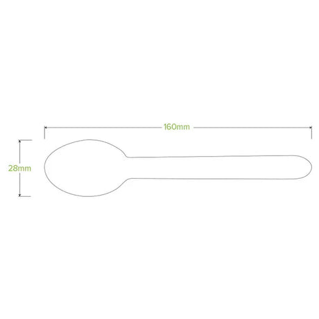 10 Pack - 16cm Wooden Spoon In Paper Sleeves - Cafe Supply