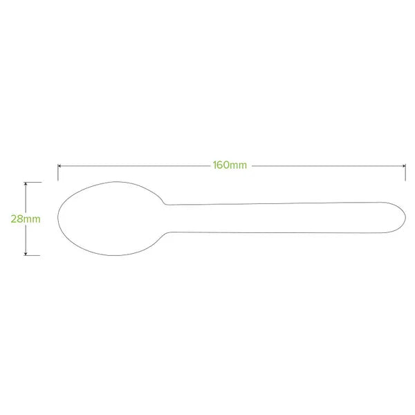 50 Pack - 16cm Wooden Spoon In Paper Sleeves