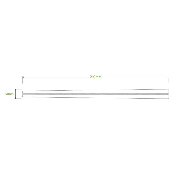 20 Pack - 21cm Bamboo Chopsticks in Paper Sleeve - Cafe Supply