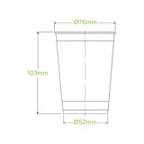 25 Pack - 280ml Clear BioCups - Cafe Supply