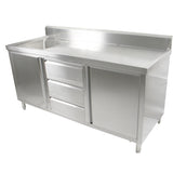SC-6-2100L-H Cabinet with Left Sink - Cafe Supply