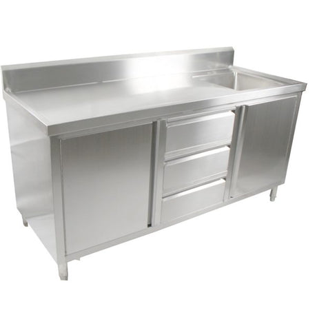 SC-6-1800R-H Cabinet with Right Sink - Cafe Supply