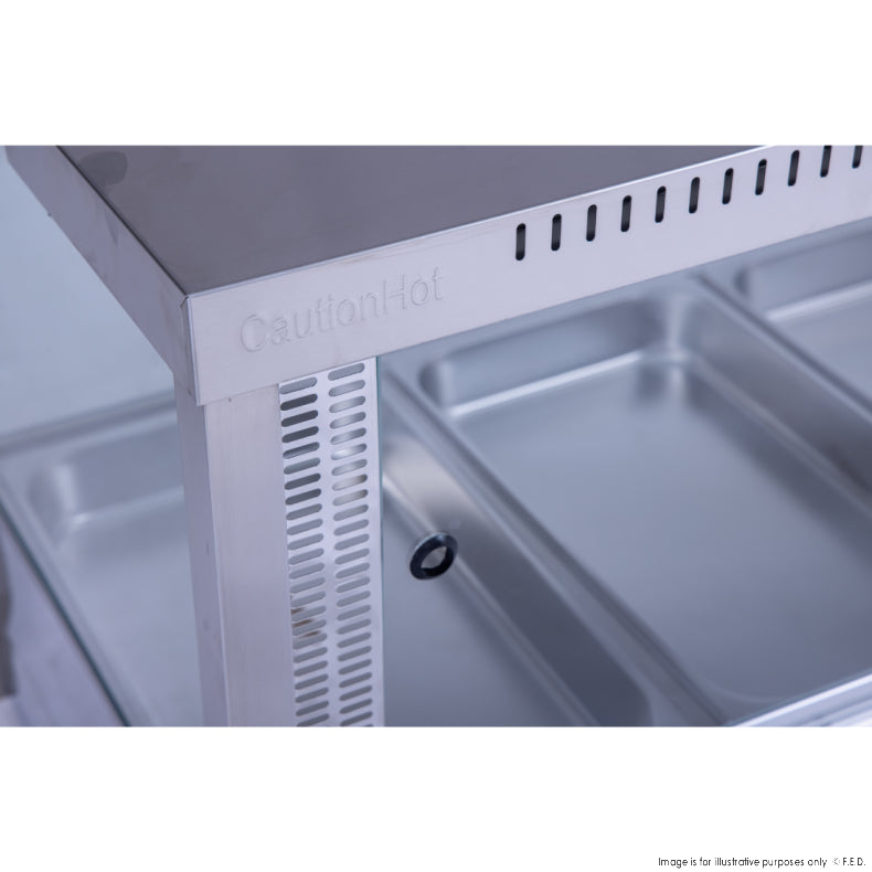 Bonvue Square Countertop Wet and Dry Bain Marie - Cafe Supply