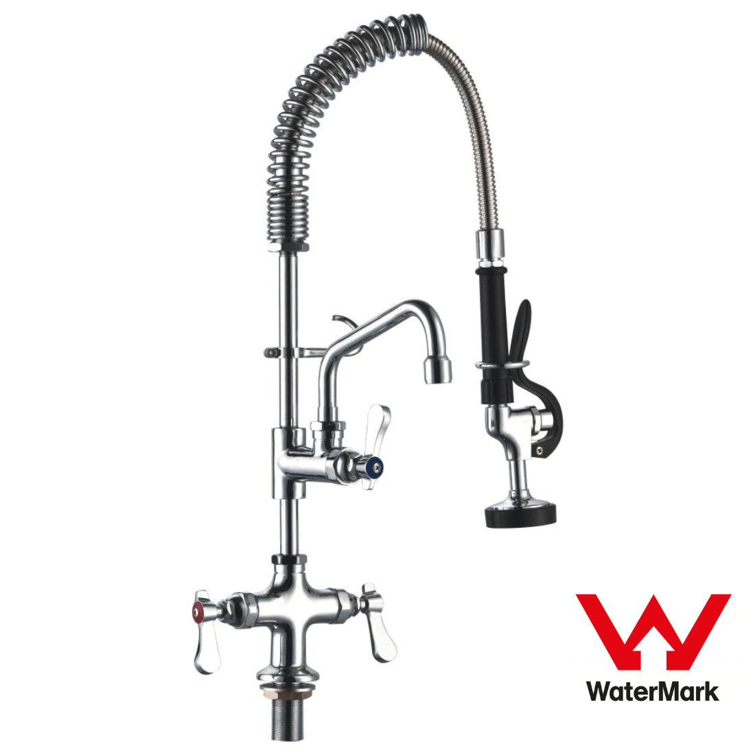 Sunmixer Pre Rinse Unit with Add-on Faucet and 152mm Swing Nozzle T98001MN-2 - Cafe Supply