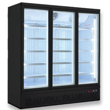 Triple Glass Door Colourbond Upright Drink Fridge Bottom Mounted – LG-1500BGBM - Cafe Supply