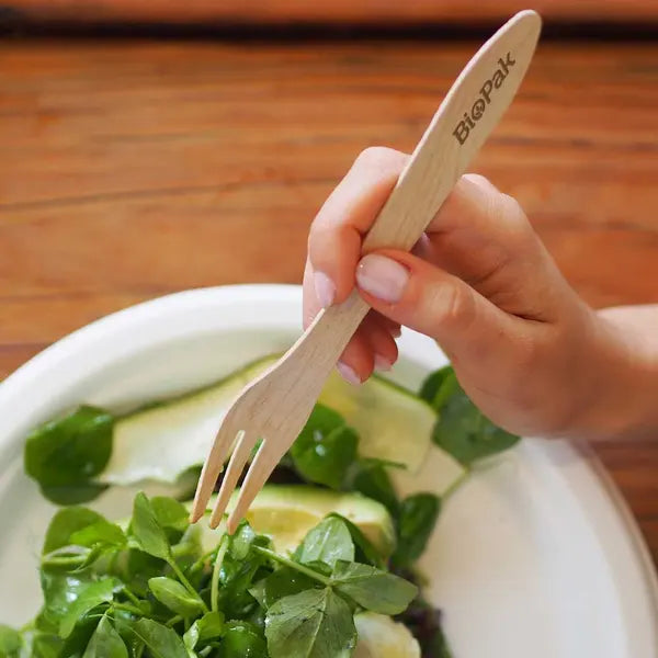 16cm Coated Wood Fork - Cafe Supply