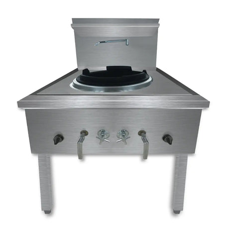WW-1LC Stainless Steel Waterless LPG Single Wok Chimney Burner - Cafe Supply