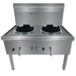 WW-2L Stainless Steel Waterless LPG Gas Double Wok - Cafe Supply