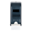 Pacific Hygiene 2 Roll Drop Down Toilet Tissue Dispenser - Smoke Blue - Cafe Supply