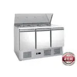 FED-X Three Door Salad Prep Fridge – XGNS1300S - Cafe Supply