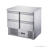 FED-X Four Drawer Compact Workbench Fridge - XGNS900-4D - Cafe Supply
