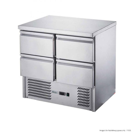 FED-X Four Drawer Compact Workbench Fridge - XGNS900-4D - Cafe Supply
