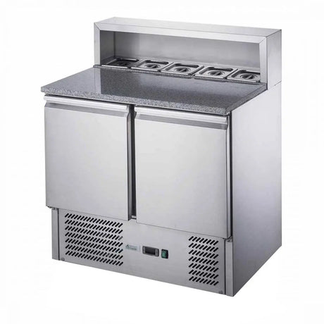 FED-X Two Door Salad Prep Fridge with Marble Top – XGNS900E - Cafe Supply