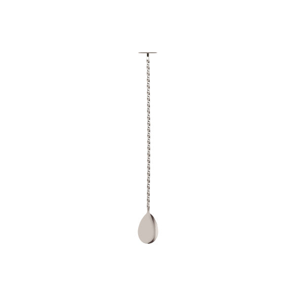 Zanzi Tail Disk Bar Spoon with Muddler 300mm Stainless Steel