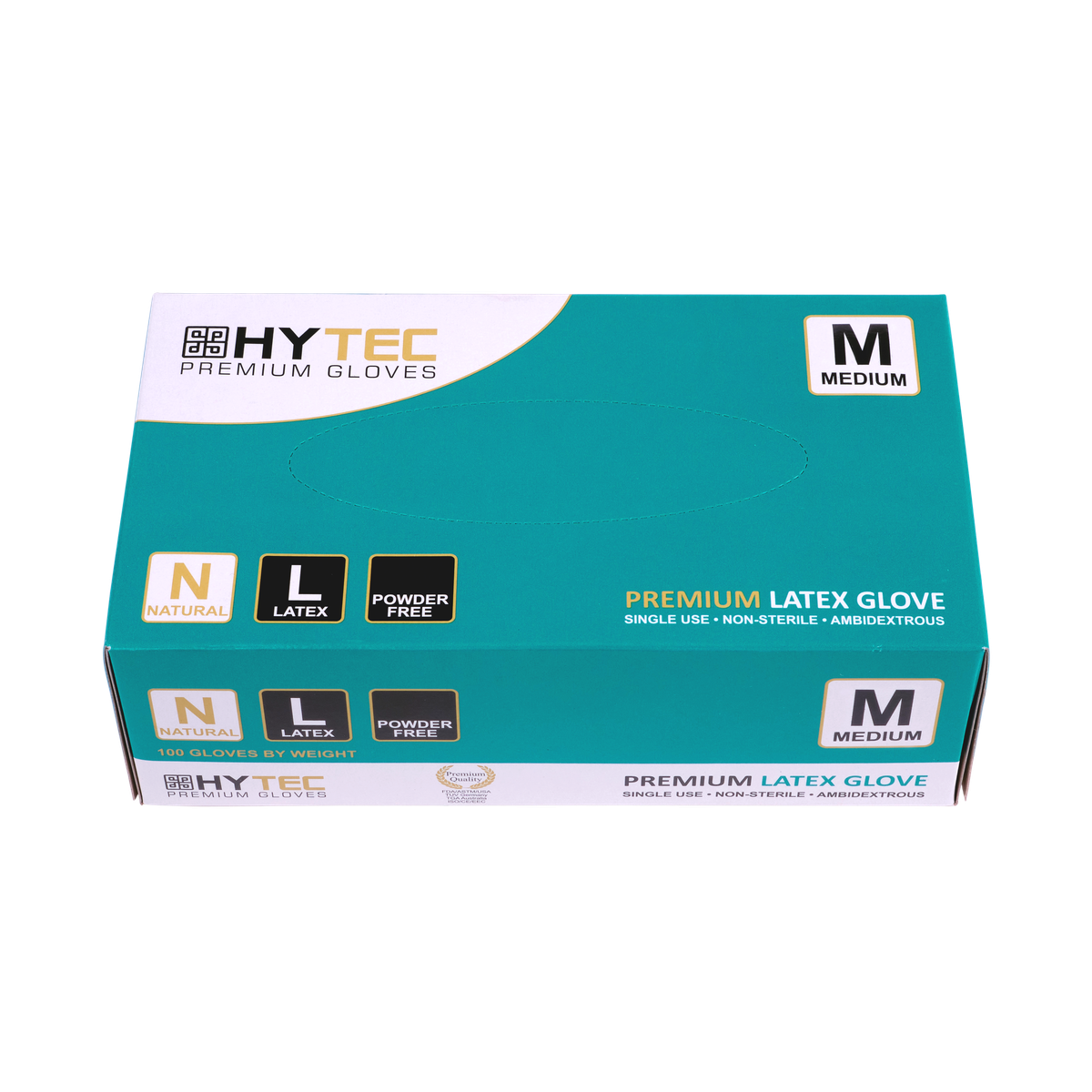 Hytec Natural Latex Gloves, Powder Free - Cafe Supply