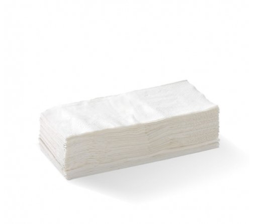 1-PLY 1/8 FOLD WHITE LUNCH BIONAPKIN - Cafe Supply