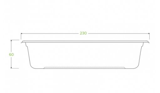 1000ML BIOCANE TRAY - Cafe Supply