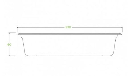 1000ML BIOCANE TRAY - Cafe Supply