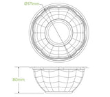1,080ML / 32OZ CLEAR SALAD BIOBOWL - Cafe Supply