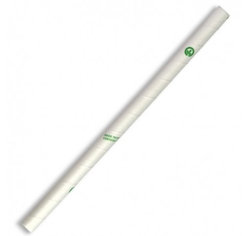 10MM JUMBO WHITE BIOSTRAW - Cafe Supply