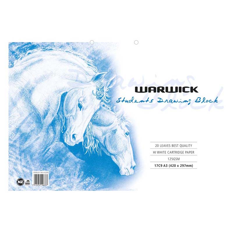Warwick Drawing Refill 17C9 A3 20 Leaf Punched 120gsm - Cafe Supply