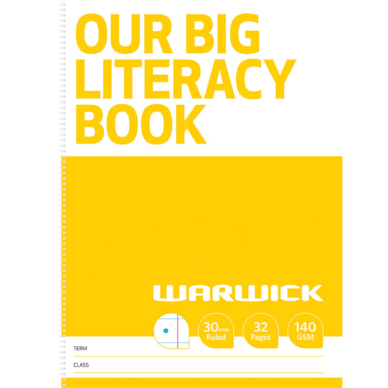 Warwick Our Big Literacy Modelling Book 30mm Ruled 32 Page