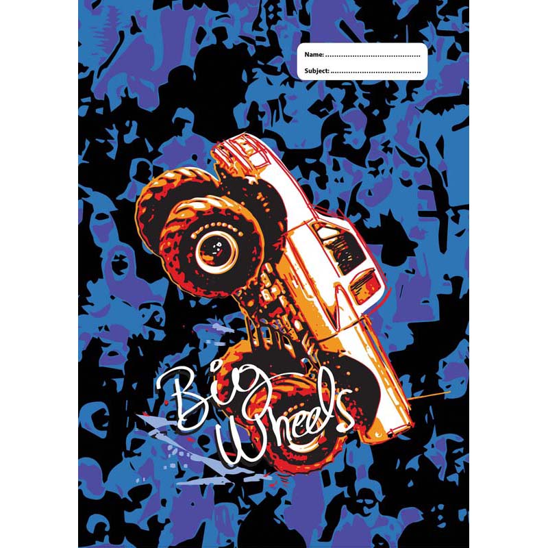 Spencil Big Wheels Book Cover Scrapbook Pack 3 Assorted - Cafe Supply