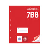 Warwick Pad 7B8 Lecture 75 Leaf Ruled 7mm A4 - Cafe Supply