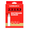 Warwick Whiteboard Marker Red Bullet Tip Box 12 - Cafe Supply
