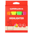 Warwick Highlighter Stubby Assorted 4 Pack - Cafe Supply