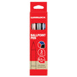 Warwick Pen Ballpoint Assorted Retractable Medium Comfort Grip 3 Pack - Cafe Supply