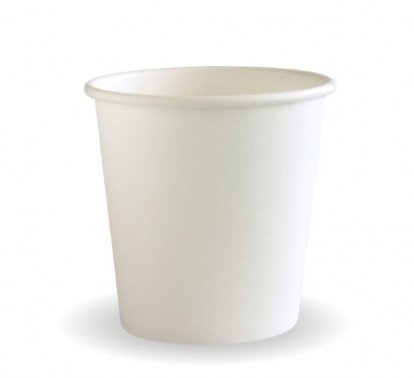 120ML / 4OZ (63MM) WHITE SINGLE WALL BIOCUP - Cafe Supply