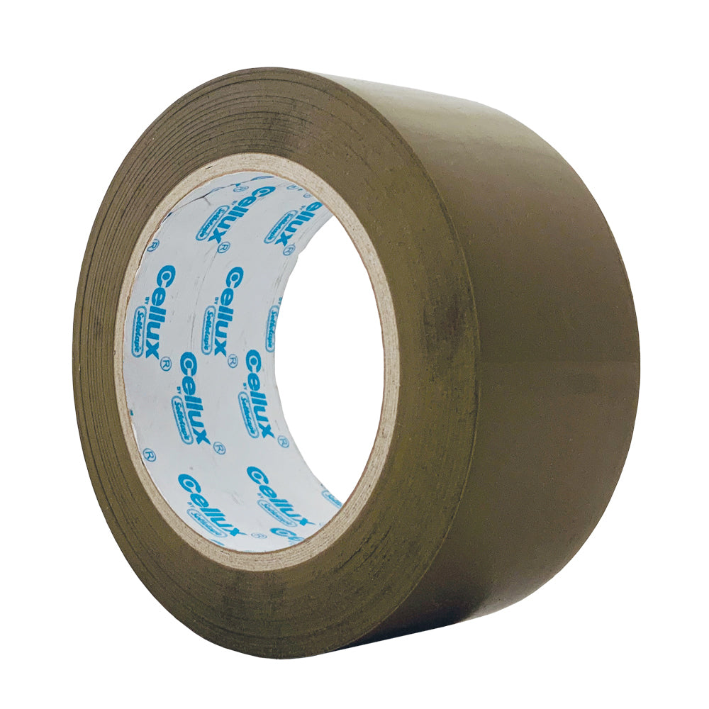 Cellux 0726R PP Packaging Brown 48mmx100m - Cafe Supply